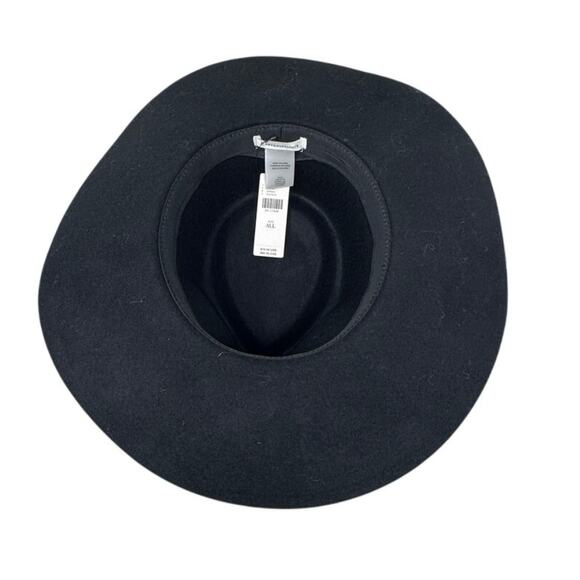 NWT Anthropologie black 100% Wool Rancher Western Festival Hat  One Size main image 7